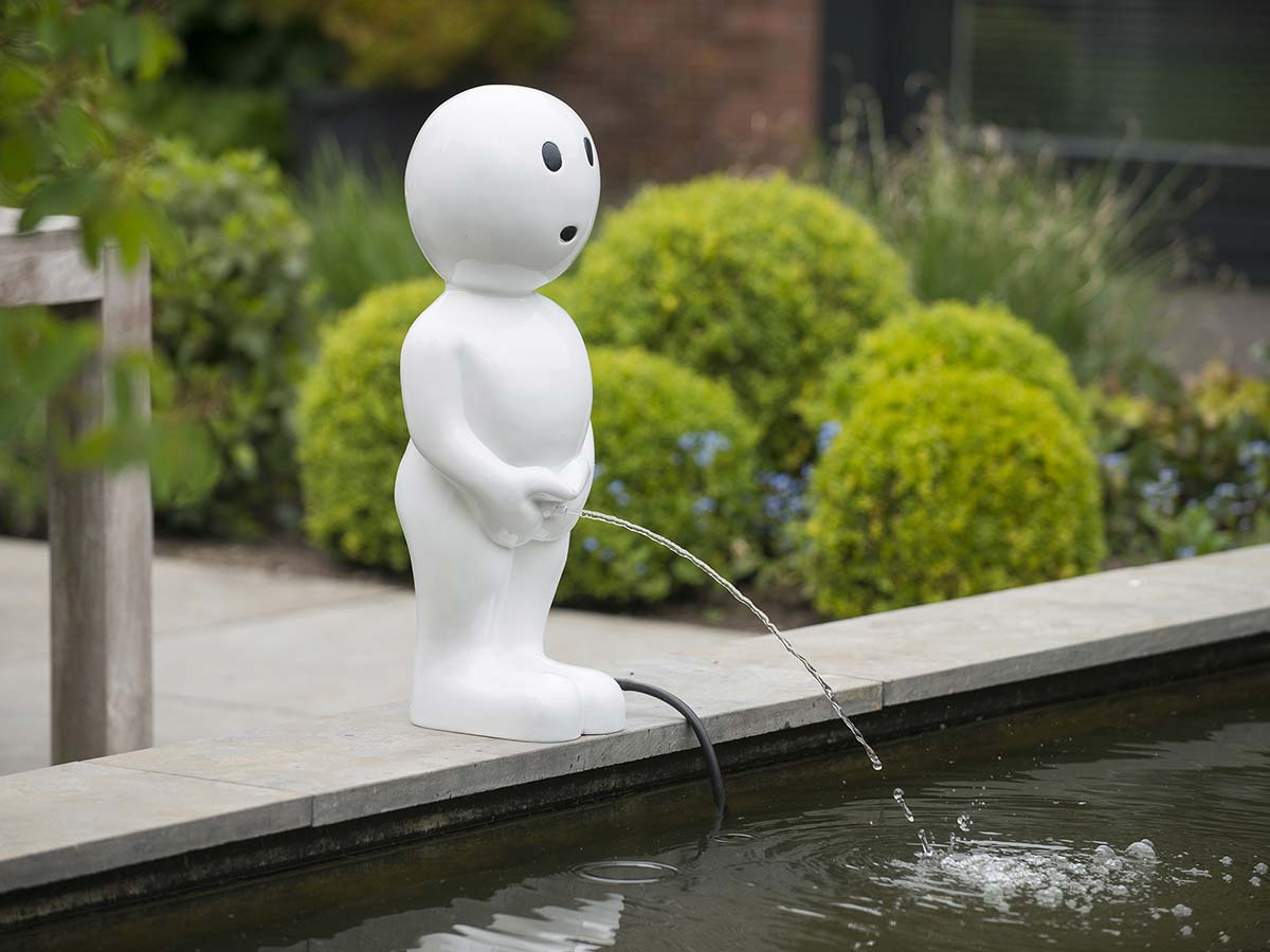 Fontaine de bassin Boy 45,5 cm - Blanc