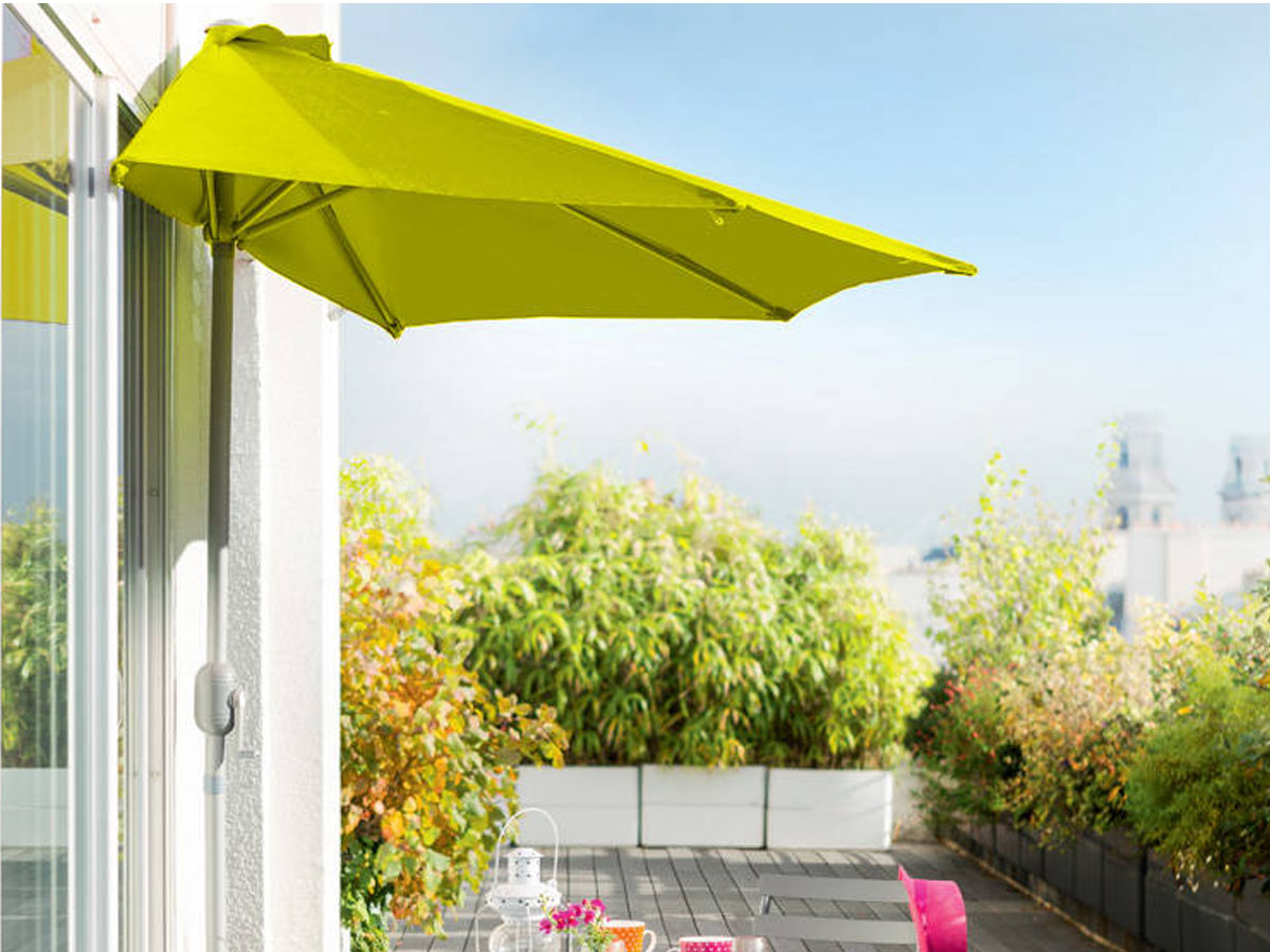 Demi parasol de balcon Serena Pistache