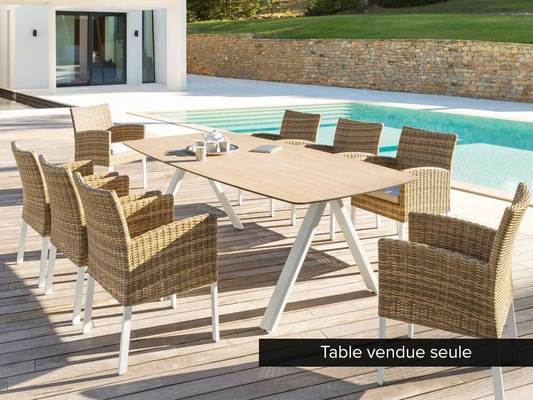 Table de jardin rectangulaire Barcelone 8 places