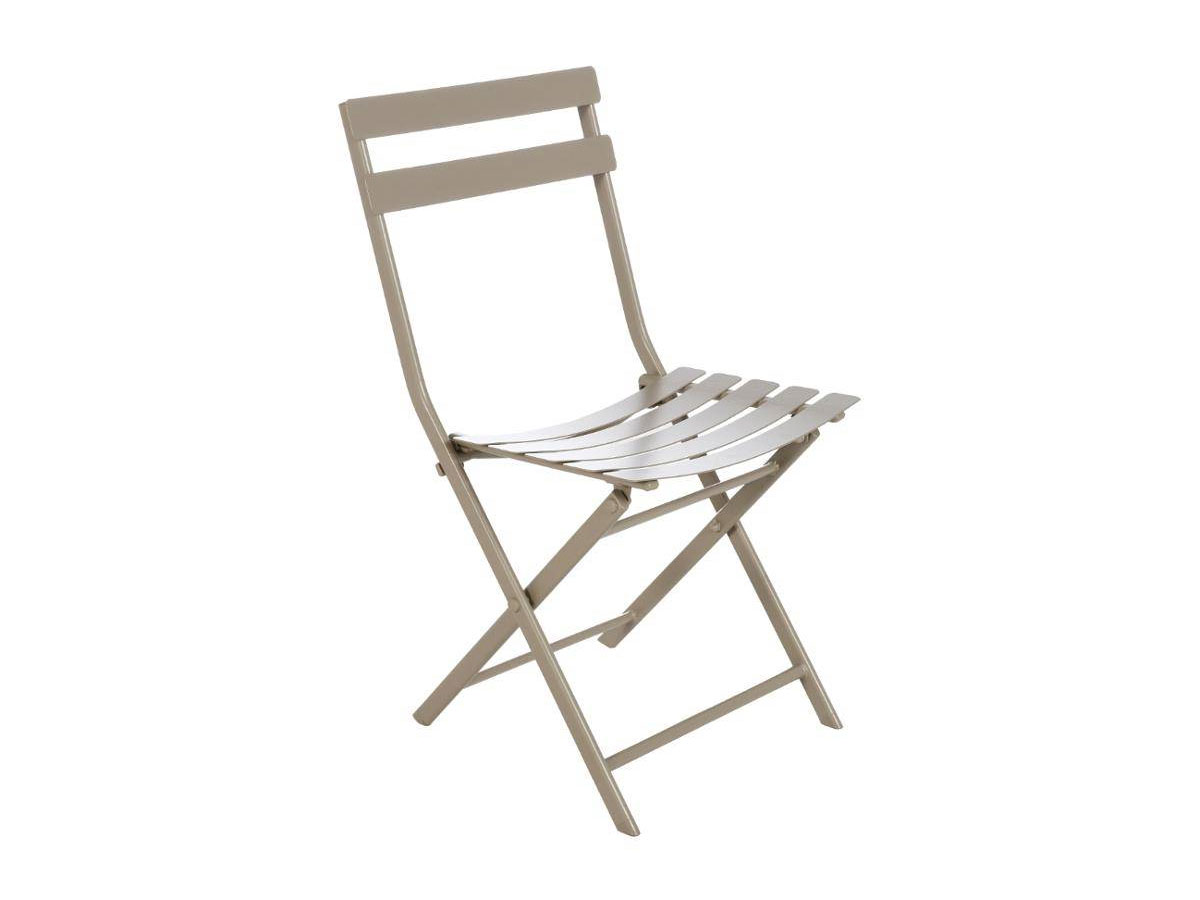 Chaise de jardin métal pliante Greensboro Taupe