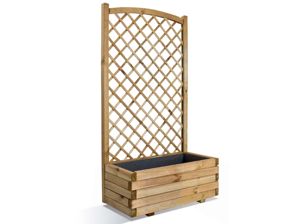 Jardinière en bois rectangulaire Lierre 80