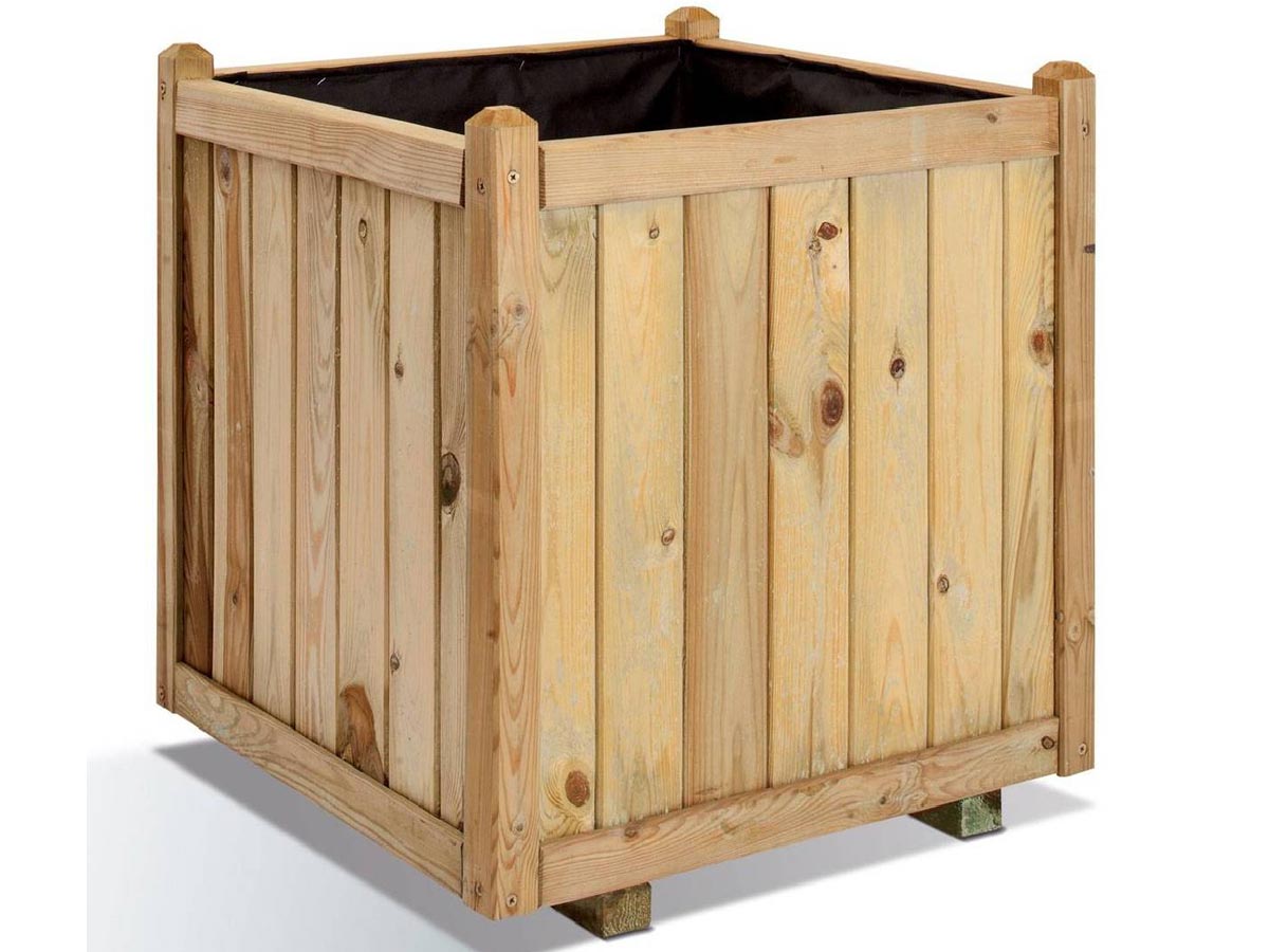 Jardinière bois carrée Vendôme 135L Jardipolys