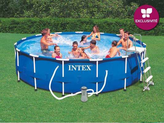 Piscine tubulaire Intex Metal Frame ronde 4,57 x 0,91 m