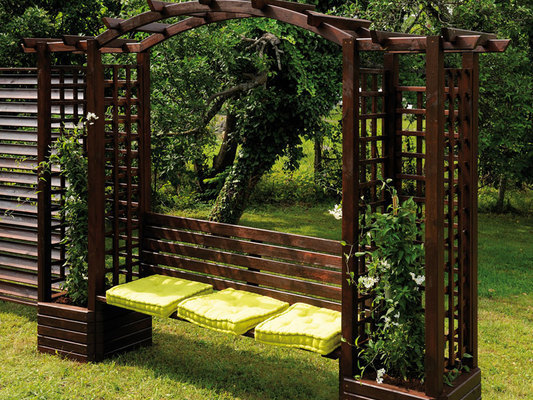 Arche Florence en bois + banc intégré