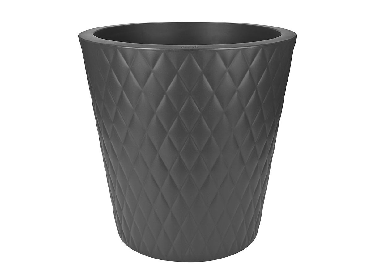 Pot de fleur rond Pure Straight Crystal Ø 47 x H.48 cm - Anthracite
