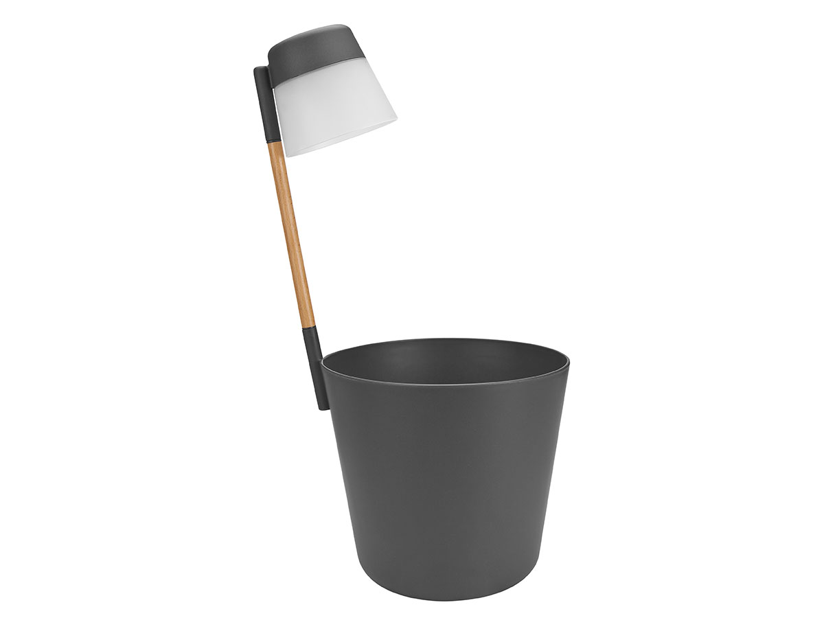 Pot de fleurs rond Flower Light Ø 27 x H.61 cm - Gris