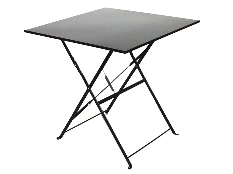 Table de jardin Hespéride carrée Camargue 70 x 70 cm Noir