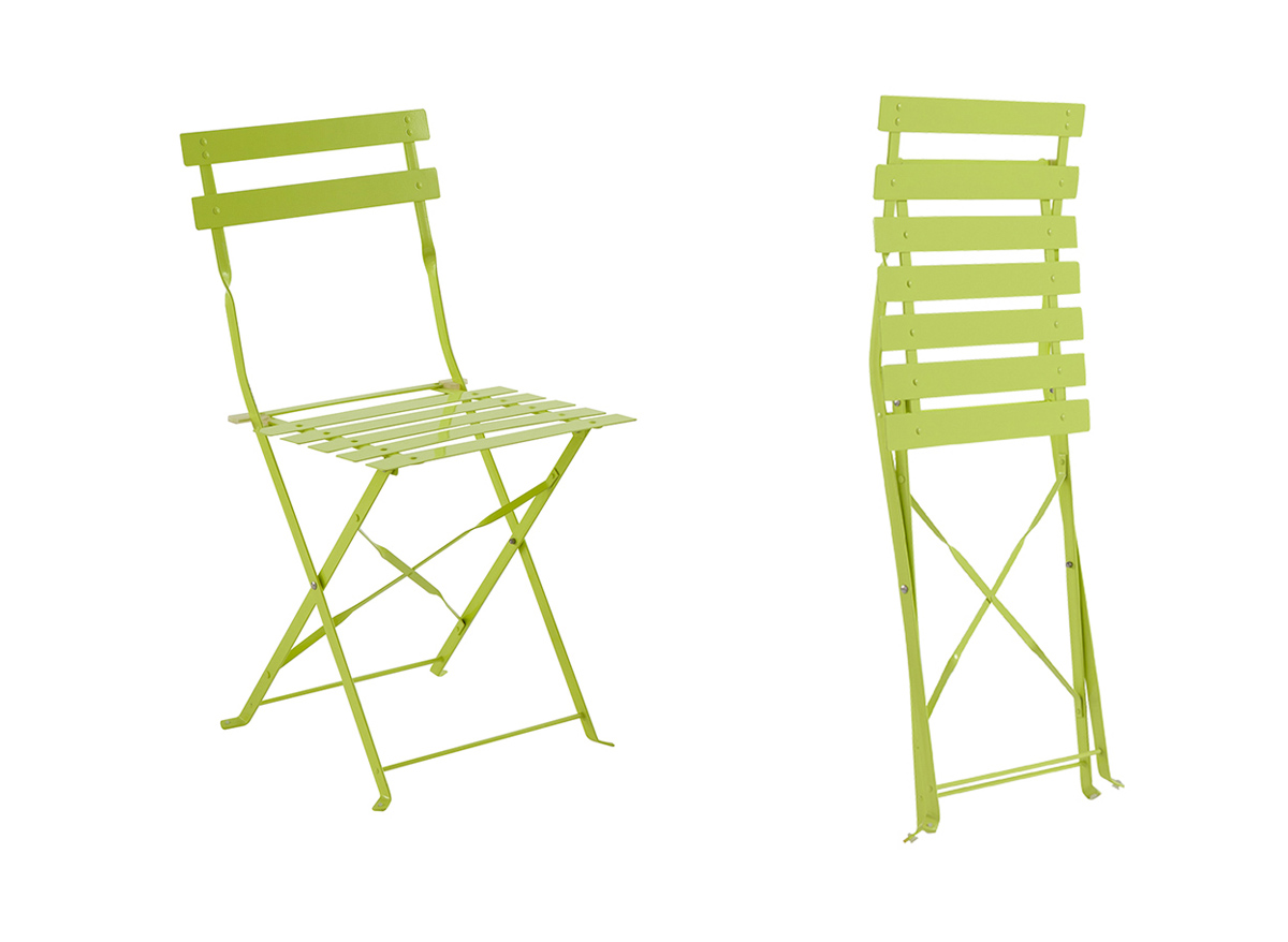 Chaise de jardin métal pliante Camargue Verte