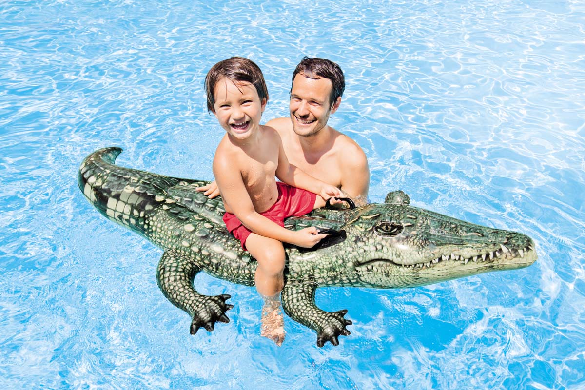Crocodile gonflable à chevaucher - Intex