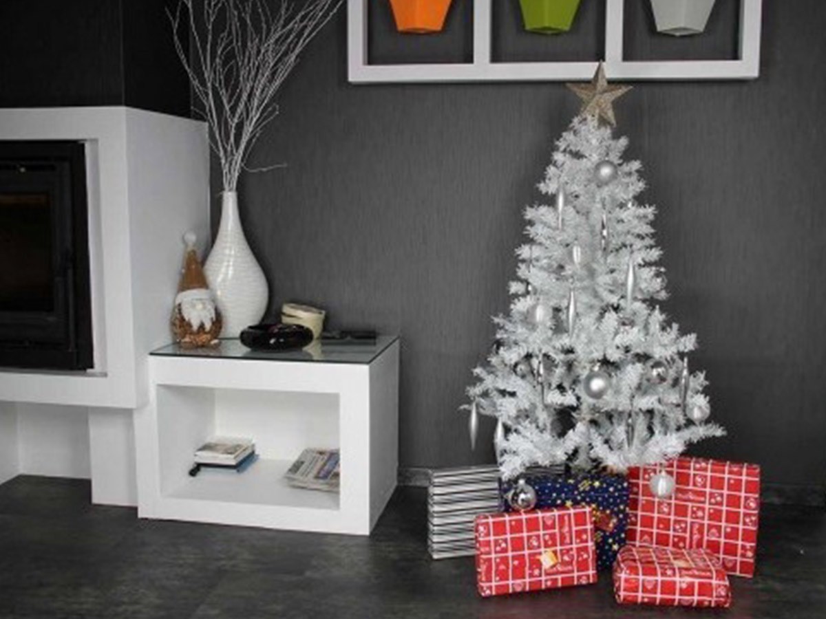 Sapin de Noel artificiel de Luxe Blanc 240 cm