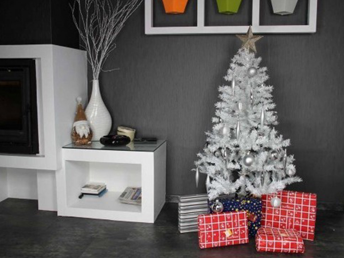 Sapin de Noel artificiel de Luxe Blanc 120 cm