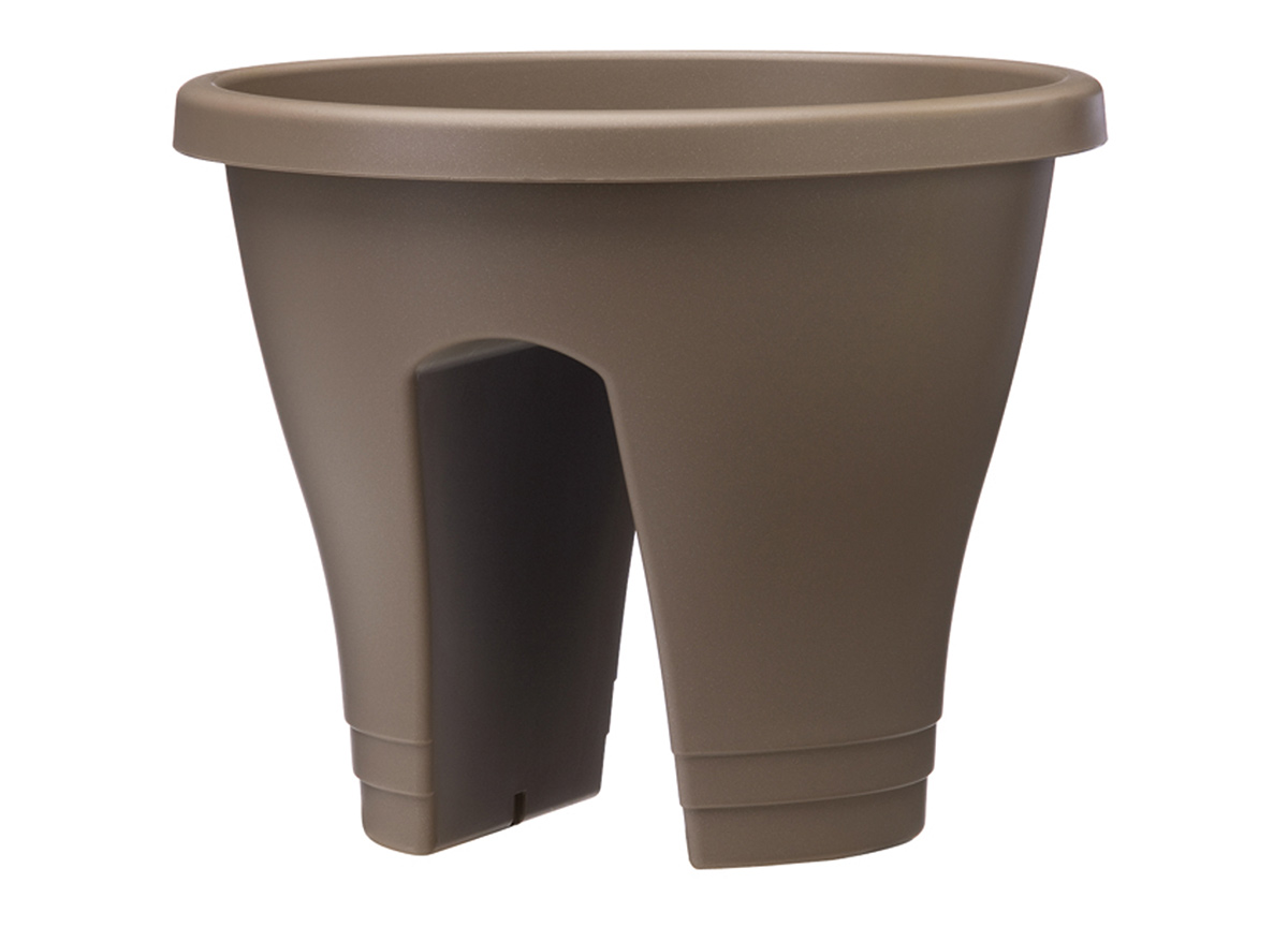 pot de fleurs elho corsica flower bridge Ø 30 cm H. 24 cm taupe