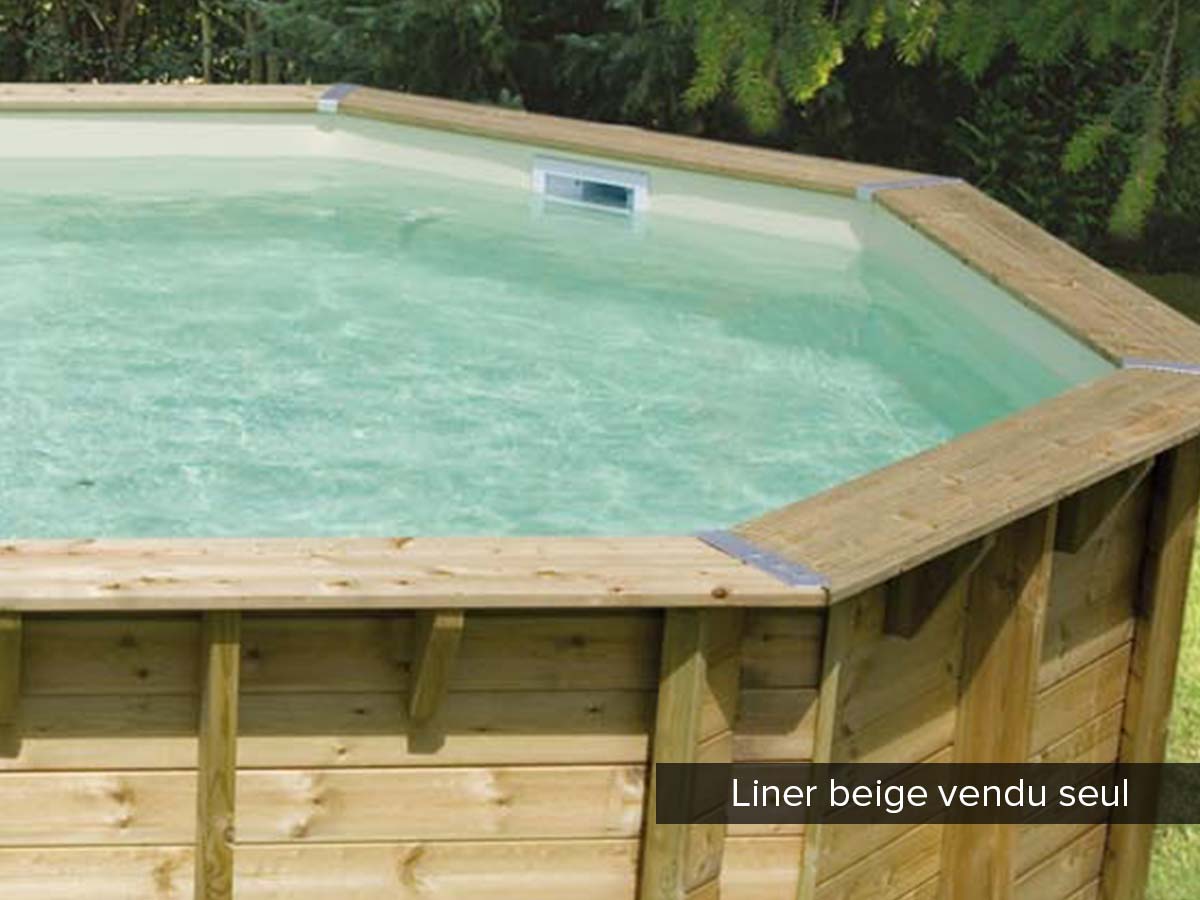 Liner seul pour piscine bois Azura 3,55 x 5,50 x 1,20 m Beige