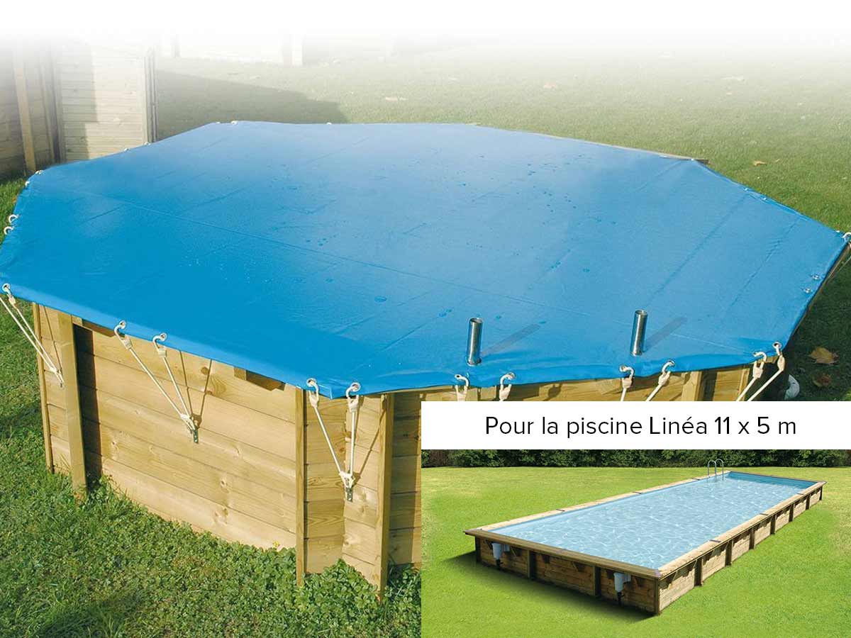 Bâche hiver pour piscine Linéa Ubbink 5,00 x 11,00 m