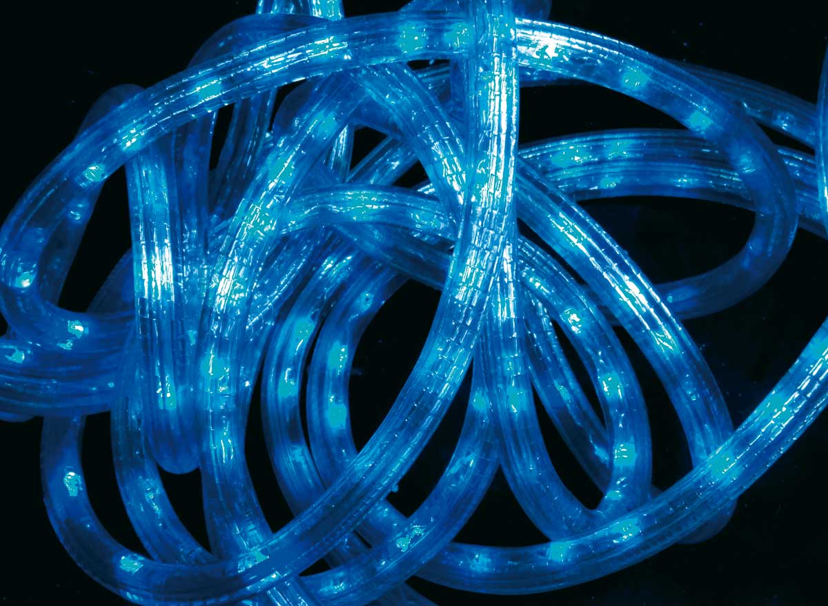 Guirlande lumineuse extérieur Tube LED 8 Fonctions 6 m Bleu