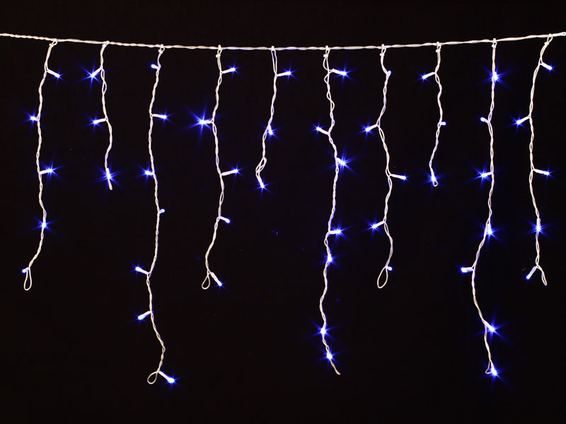 Guirlande lumineuse extérieur LED Rideau 5.90 m Bleu