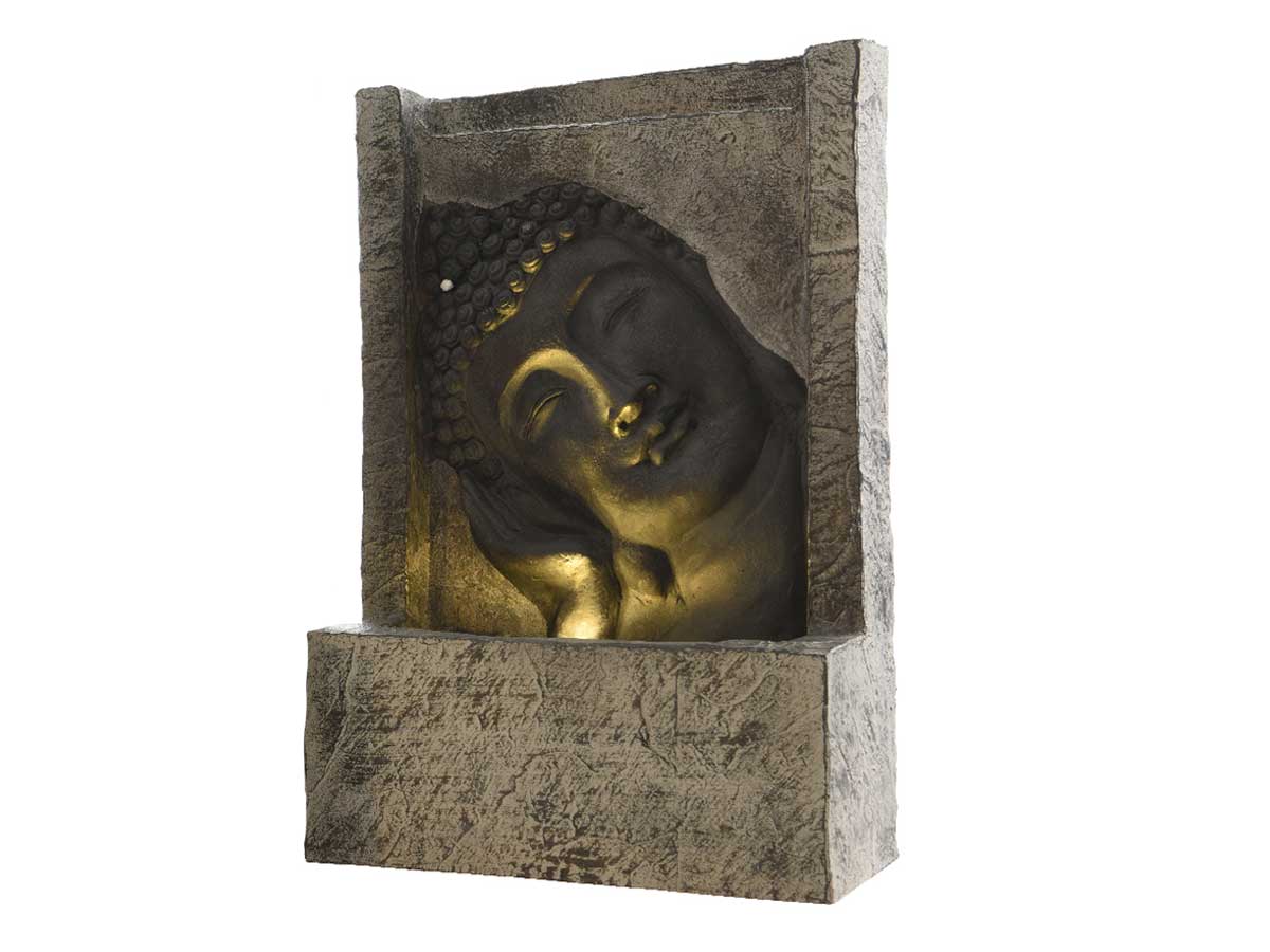 Fontaine de jardin Bouddha - Tête penchée