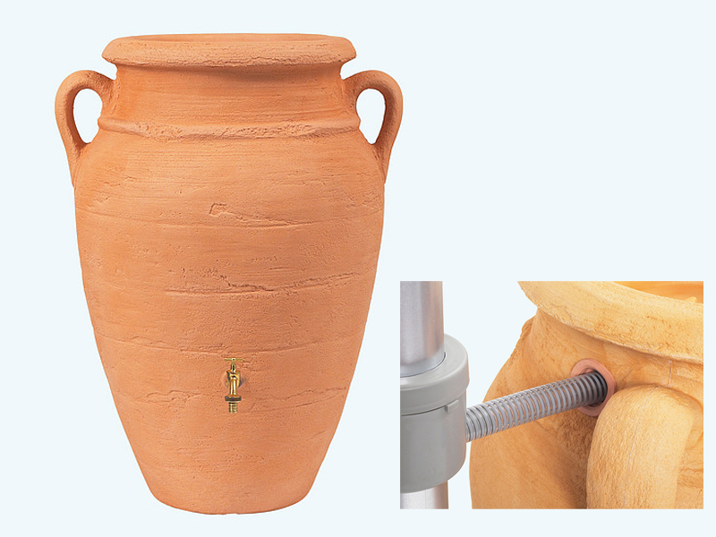 Récupérateur eau de pluie Amphore Antik 200L GARANTIA Terracotta
