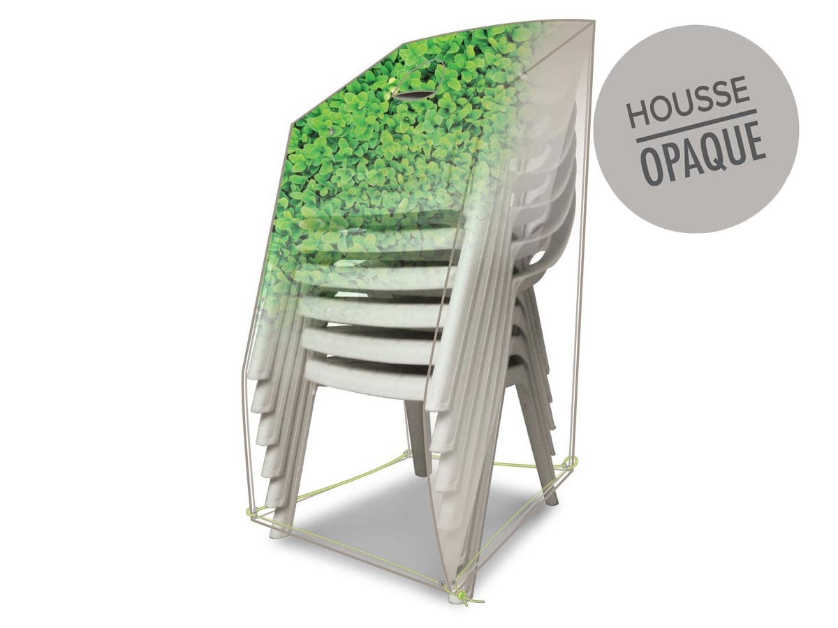 Housse de protection pour piles de chaises 66 x 66 x 110 cm feuillages