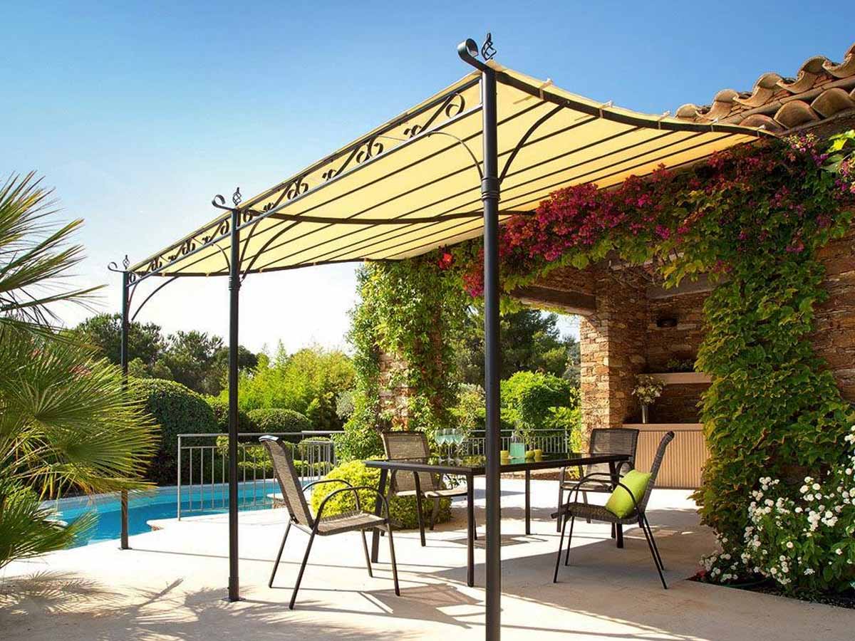 Pergola adossée Hossegor 3 x 4 m - Ecru