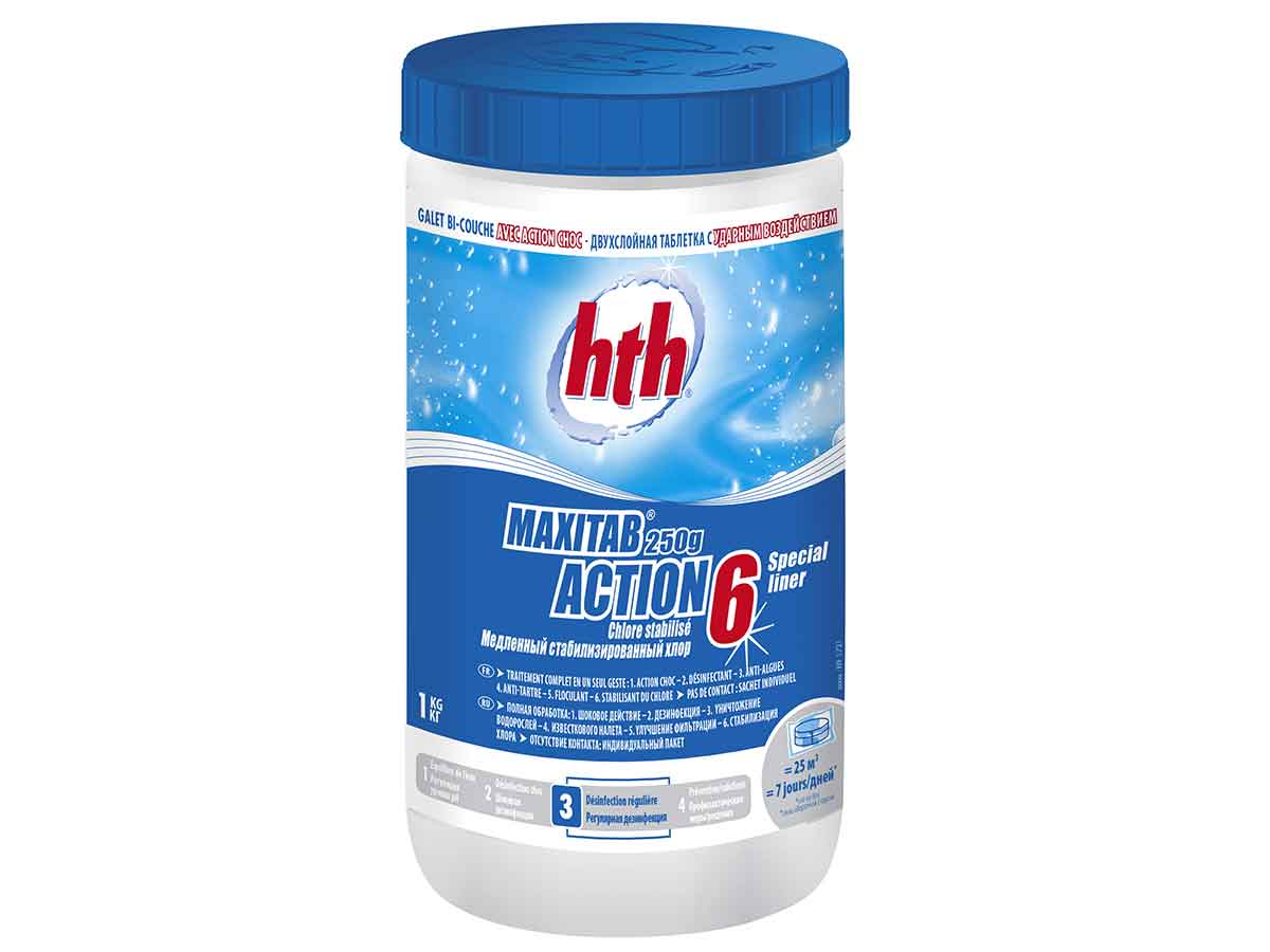 Chlore galets 6 actions Maxitab spécial Liner - 1 kg