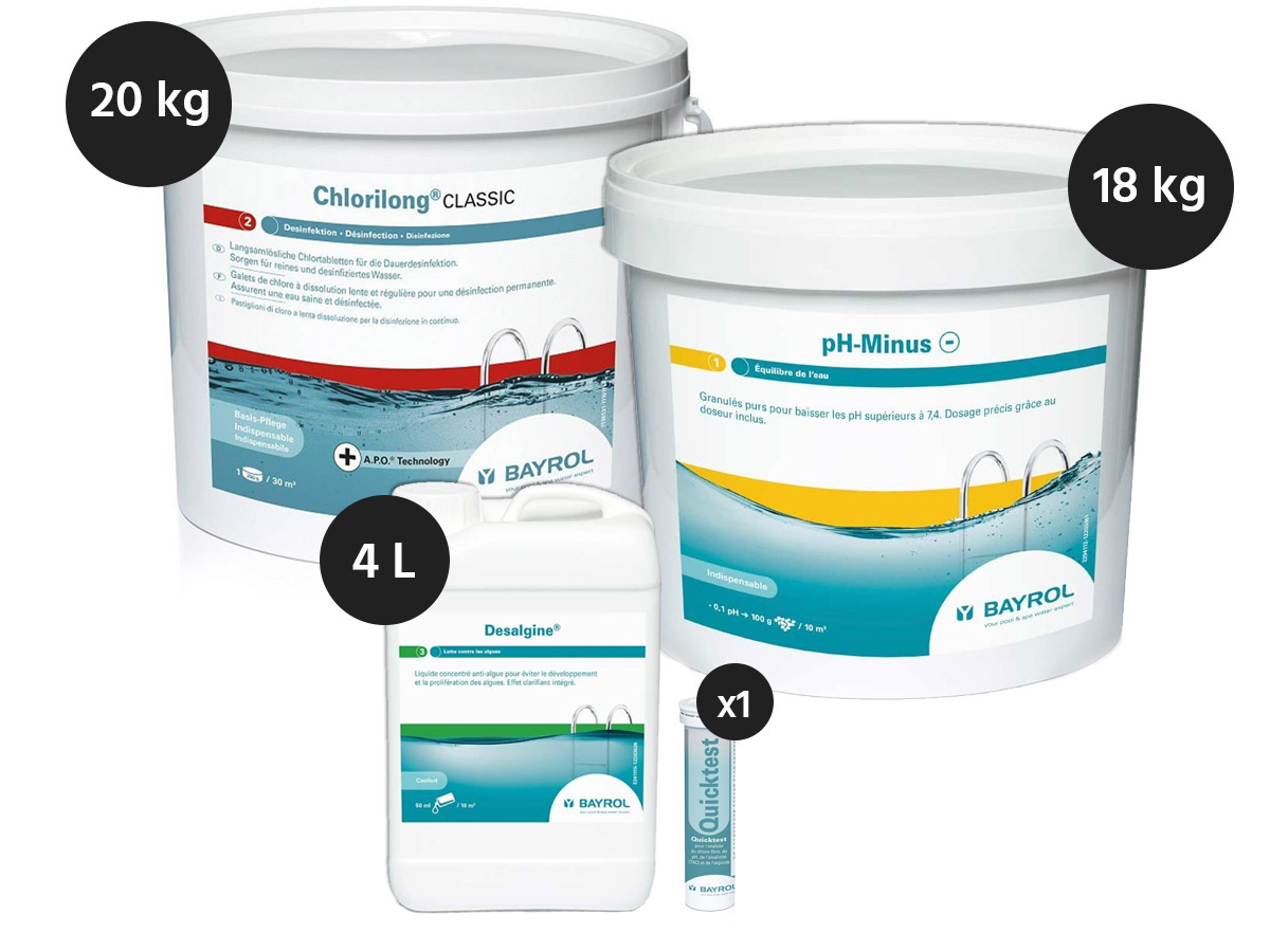 Kit de traitement complet au chlore (41-60 m³) - Bayrol