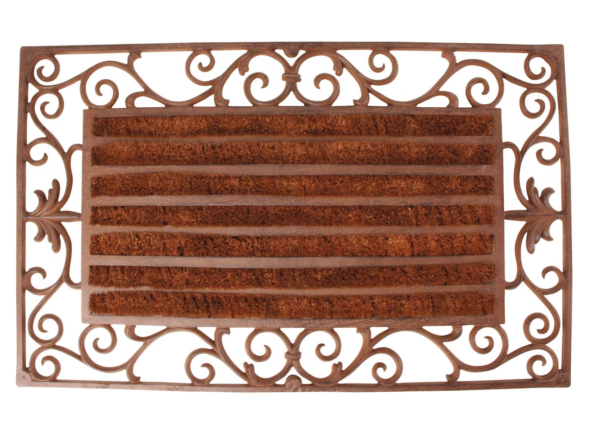 Paillasson tapis fonte rouleaux coco interchangeables - 74 x 46 cm