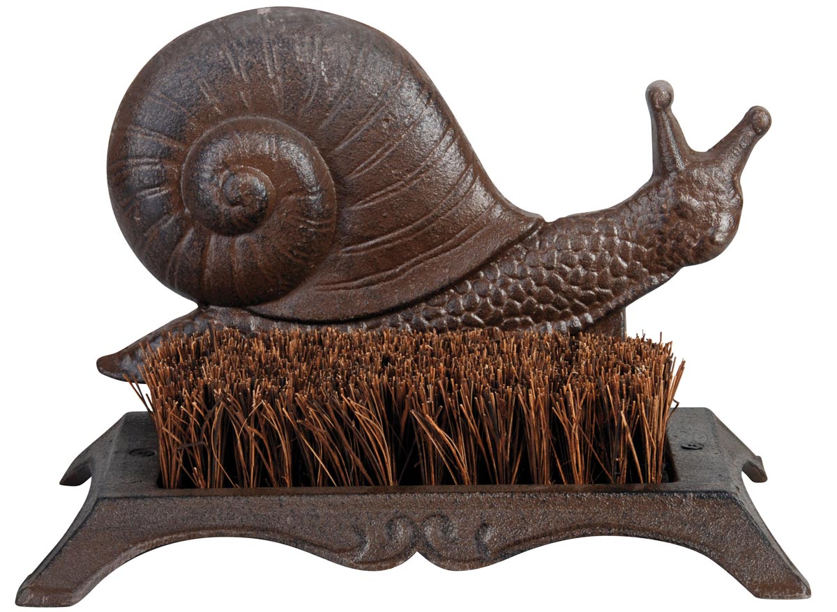 Brosse pieds décoration escargot fonte