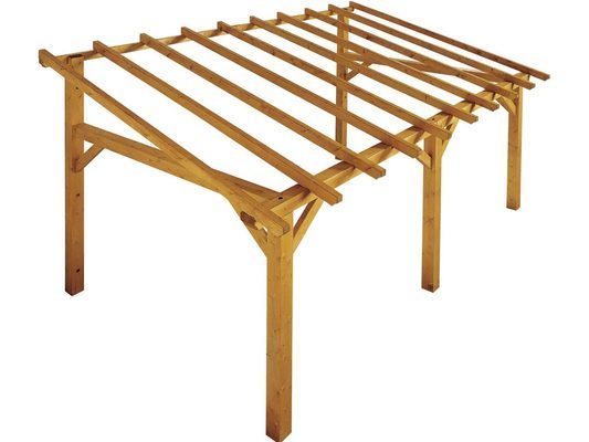 Carport adossant SHERWOOD JARDIPOLYS - 16 m²