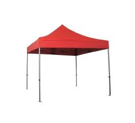 INTEROUGE Tente pliante 3x3 M - Polyester Imperméable 300g/m² - Structure Acier 32mm ROUGE