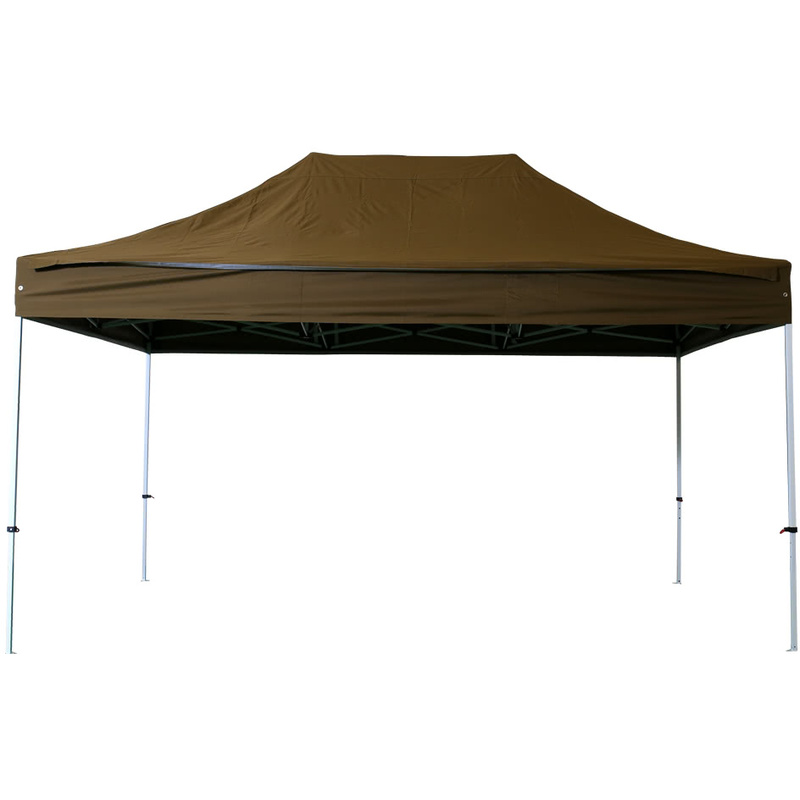 INTEROUGE Tente pliante 3x4,5 M en Acier et Polyester 300g/m² Tonnelle pliante Chapiteau Barnum Kaki