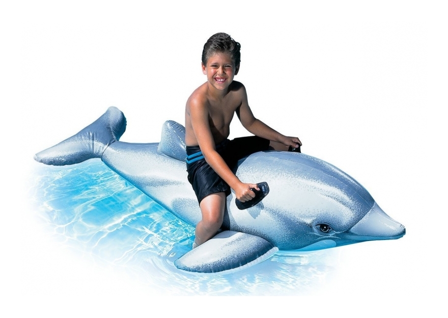 Dauphin gonflable à chevaucher - Jeu de piscine Intex