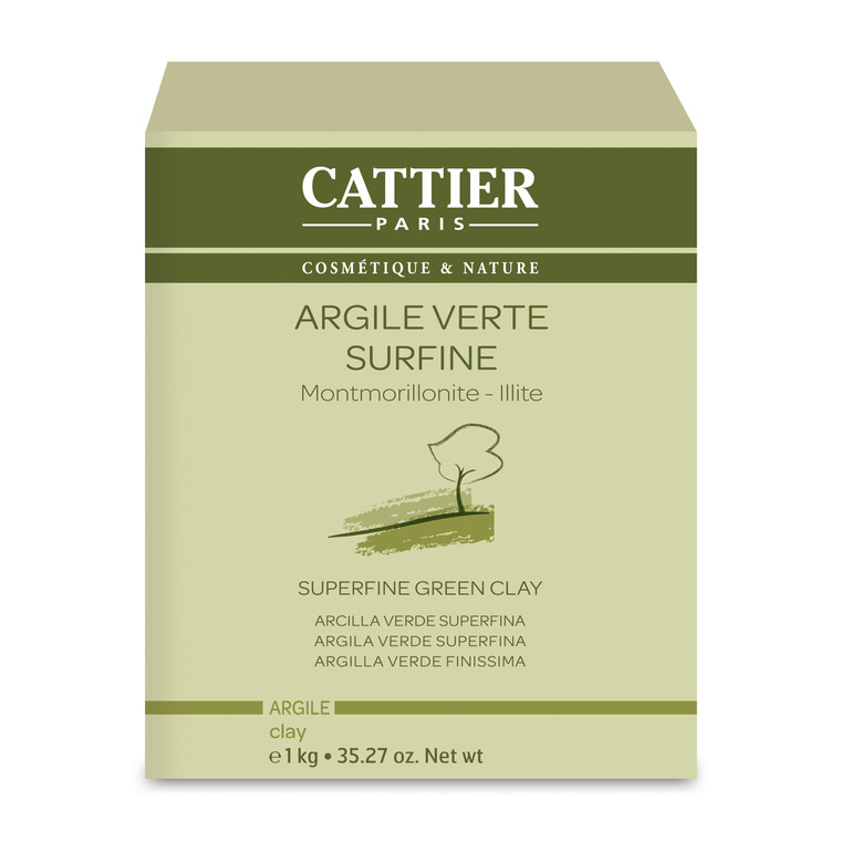 Argile verte surfine Cattier en pot de 1 kg