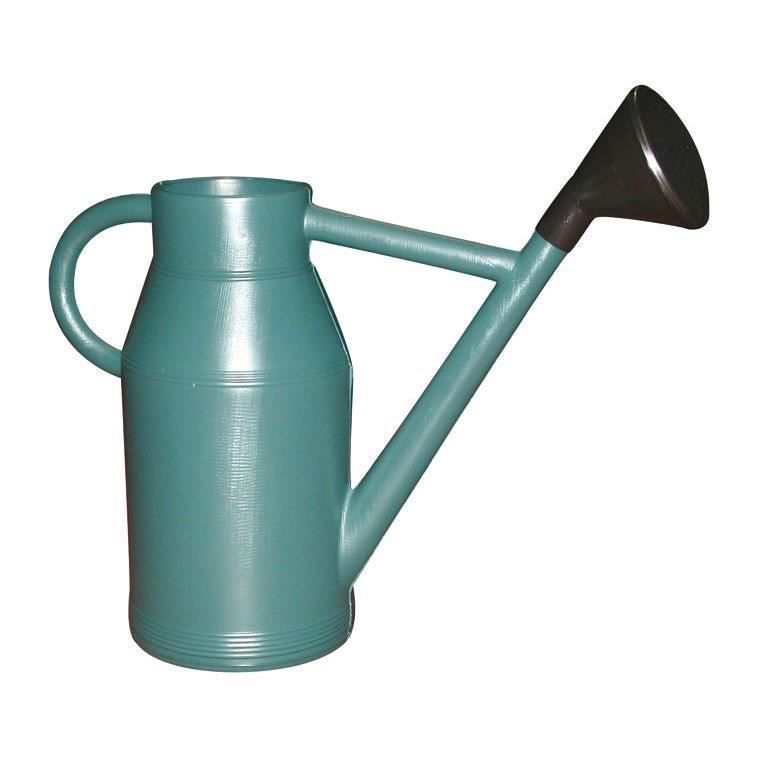 Arrosoir rond lyonnais vert métal de 11 litres