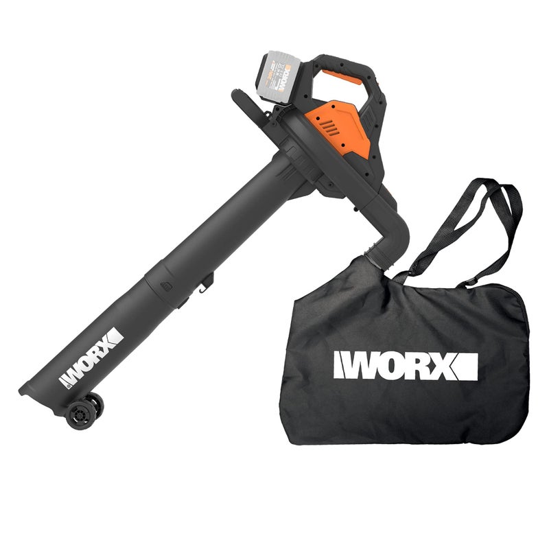Aspirateur souffleur broyeur sur batterie WORX vendu sans batterie