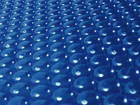 Bâche à bulles pour Baléares / Cancun - 400µ - bordée 1 coté - Bleu