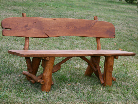 Banc jardin - rustique sans accoudoires