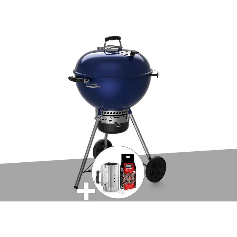 Barbecue à charbon Weber Master-Touch GBS C-5750 57 cm Deep Ocean Blue avec kit d'allumage - Bleu