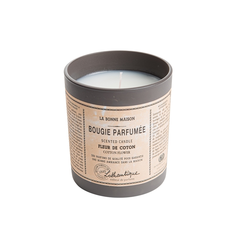 Bougie ronde parfumée à la Fleur de coton - 160 gr