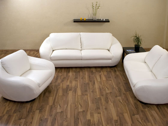 Canapé cuir Boo - 3 places + 2 places + 1 fauteuil - Marron