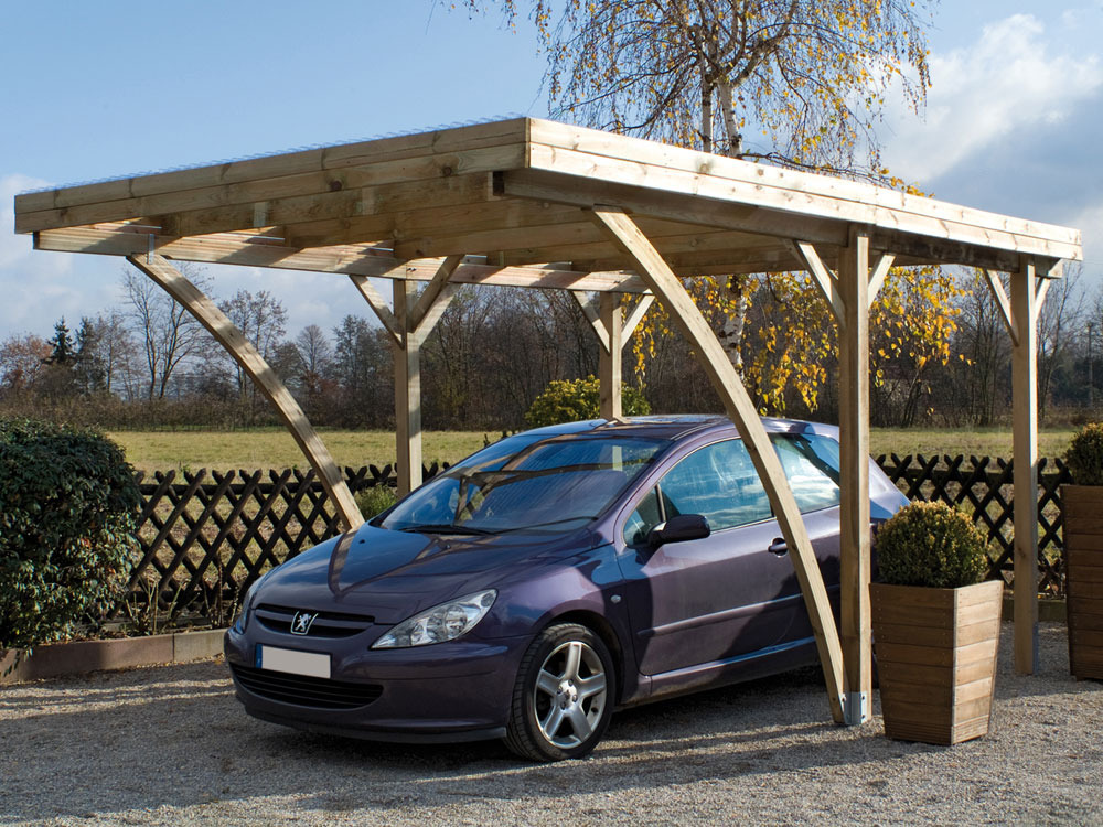 Carport voiture Milano Uno - 16 m² - 5.10 x 3.20 x 2.59 m.