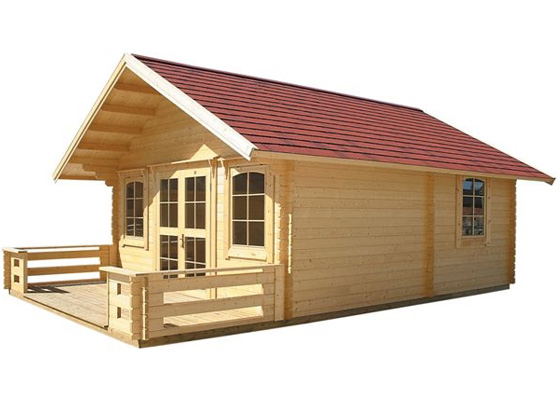 Chalet jardin bois Lillevilla 221 - 28.50 m² - 5,00 x 5,70 x 3.72 m - 45 mm