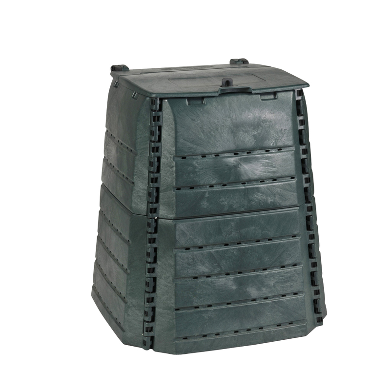 Composteur en plastique recyclé avec couvercle - 280L
