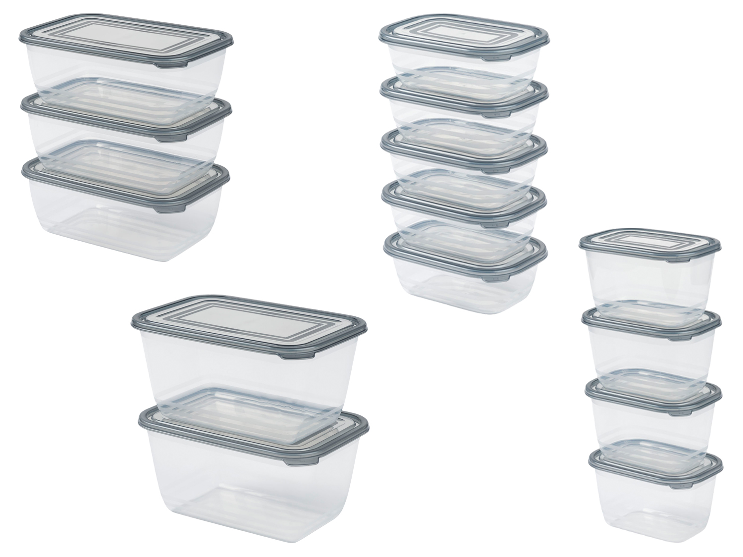 ERNESTO® Lot de boîtes de conservation, sans BPA
