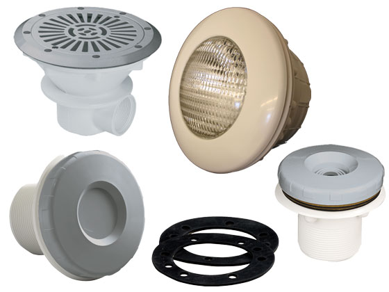 Filtration piscine - Kit pièces à Sceller N°1 Gris