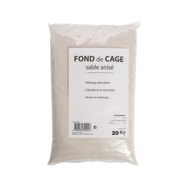 Fond de cage en sable anisé Grain de Vie - 20 kg