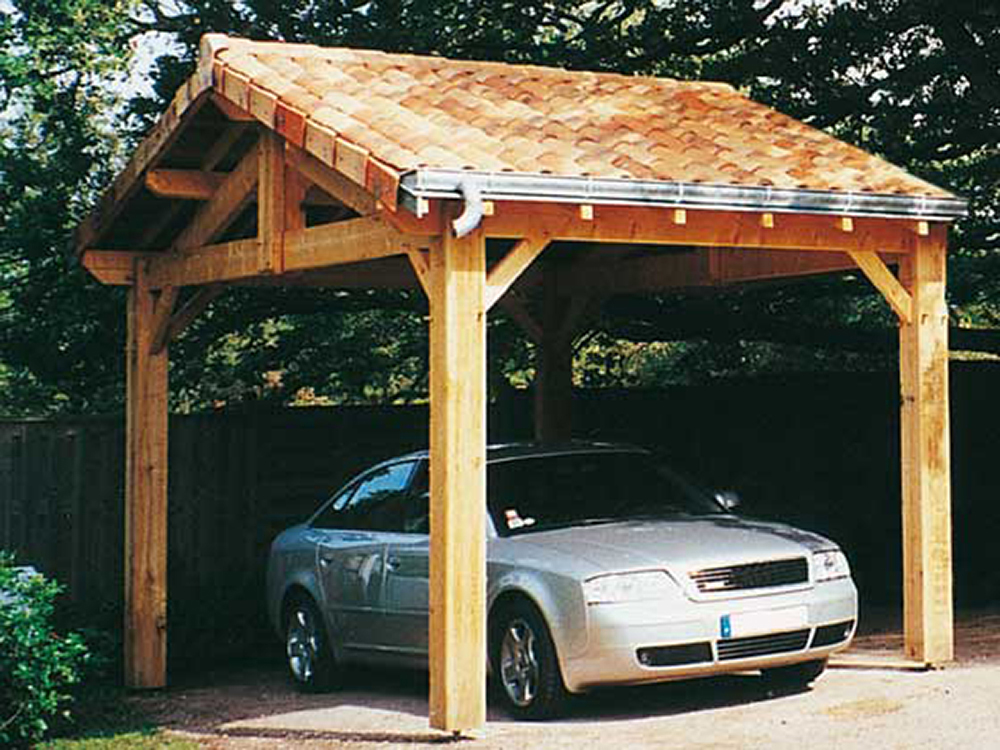 Garage bois - 15 m² - 5.00 x 3.00 x 3.75 m
