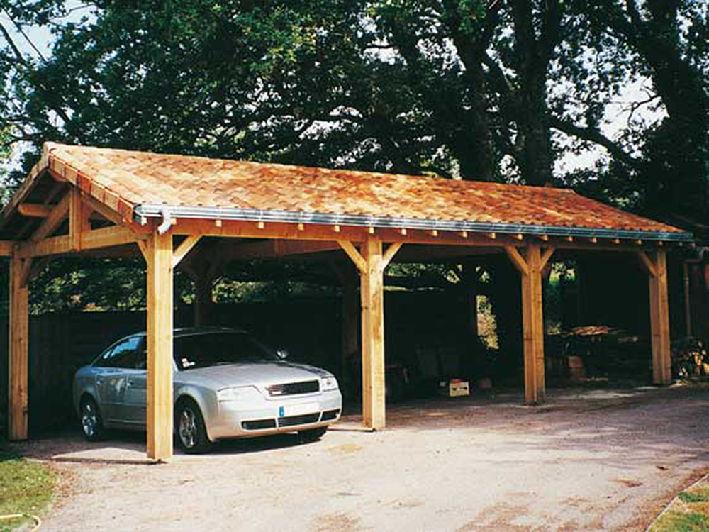 Garage bois - 45 m² - 5.00 x 9.00 x 3.75 m