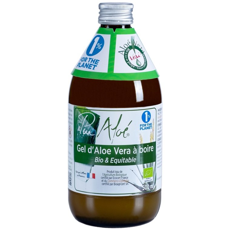 Gel à boire bio à l’aloe vera en bouteille de 500 ml