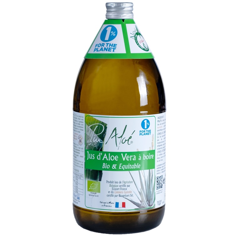 Jus à boire bio à l’aloe vera en bouteille de 1 L